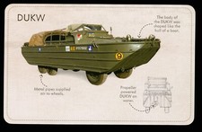 1 x WWII info card - USA Transport vehicle DUKW land water - T010