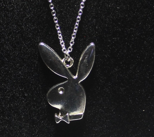 Size silver playboy pendent - +,