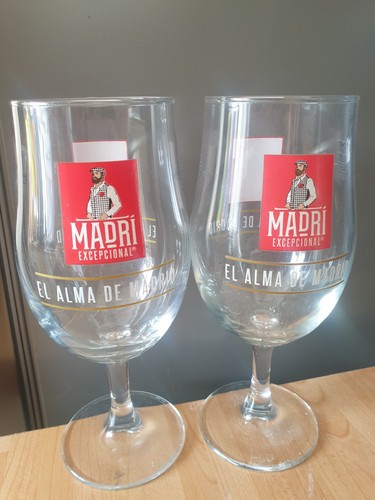 Pair madri pint glasses - of,