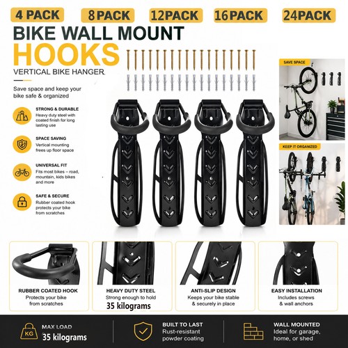 Bike storage wall - bike, hook