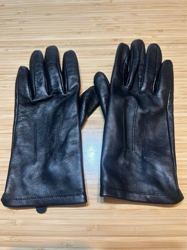 Ladies black leather - , gloves