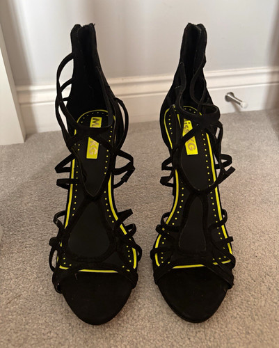 Miss black strappy open toe - miss,