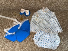 CUTE VINTAGE 60S MICHELE DOLL BY PEDIGREE Clothes Outfit Blue Necklace