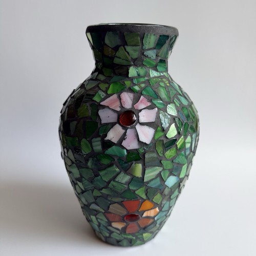Vintage stained mosaic green - stained,