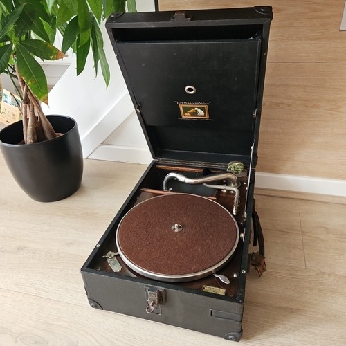 Antique hmv gramophone - antique,