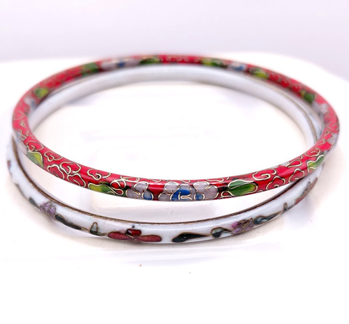 Vintage stacking cloisonne - stacking,