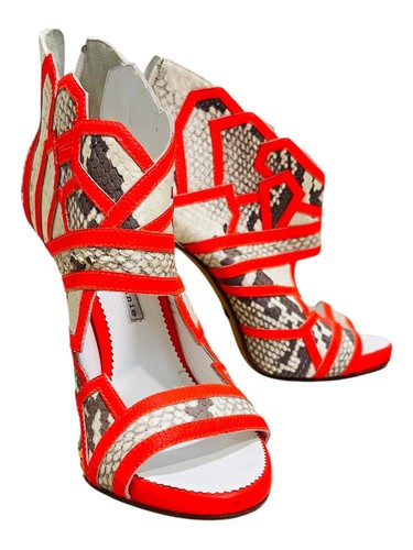 Suecomma orange white leather - orange,
