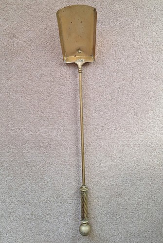 Antique brass fireside coal - fireside,