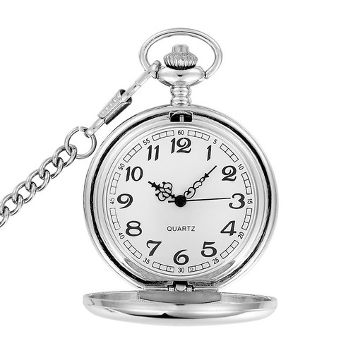 Silver pocket watch - pocket,