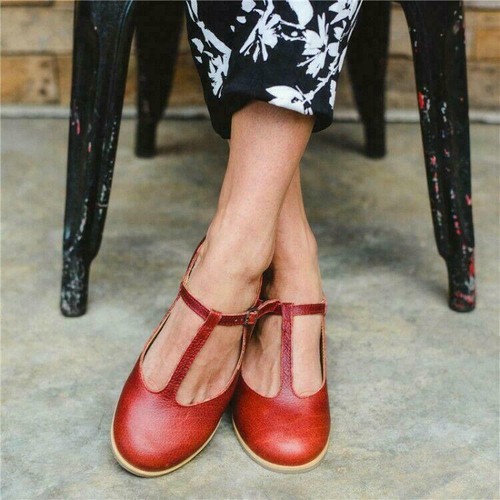 Womens strap pump flat - womens, t-strap
