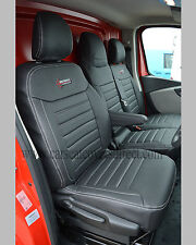 Vauxhall / Opel Vivaro Waterproof Leather Look Quilted Seat Covers Custom Logos