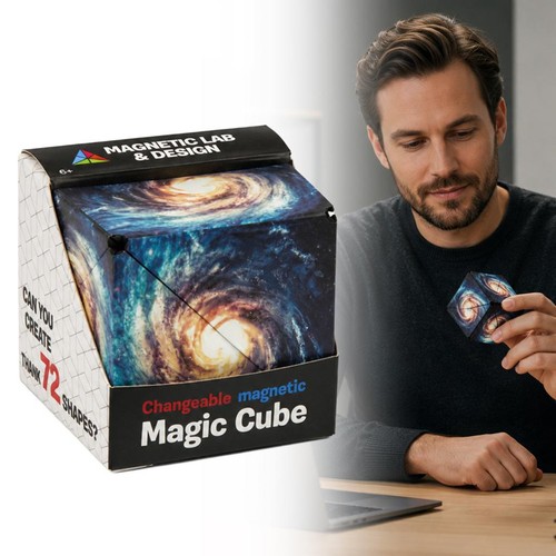 Puzzle cube with magnetic - 3d,