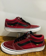 Vans TNT SG Trujillo Rare Pro Skateboarding Shoe Red Suede Black Mens 8.5 Maroon