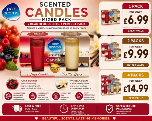 Scented candles mixed pack - candles,