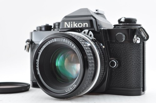 Nikon black 35mm slr film - nikon, fe