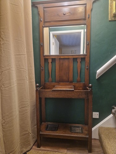 Antique wooden hall stand - hall, with