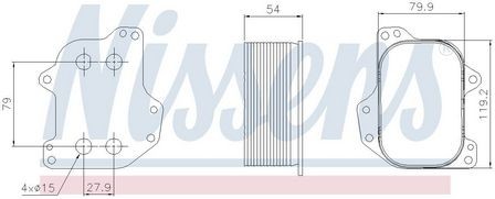 Nissens engine oil cooler for - engine,