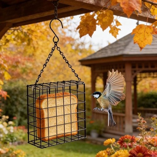 Square suet ball bird feeder - ball,