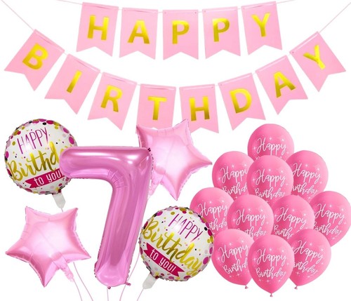Girl 7th birthday decorations - 7th,