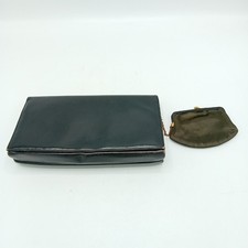 Waldybag Vintage Set of 2 Leather Purses Womens Black FLT-FPL