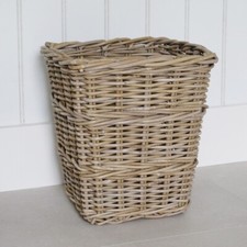 Wicker waste paper - waste, bin