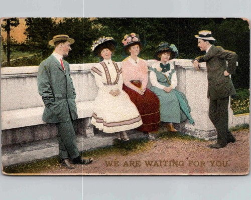 Two men three women bench - two,