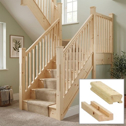 Pine lhr handrail baserail - pine,