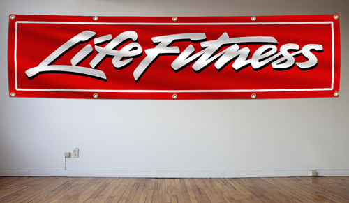 Life fitness banner flag 2x8 - fitness,