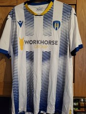 Colchester United large adult home football shirt,  2023/24 season.