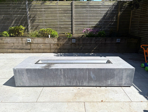 Grey rectangular concrete gas - rectangular,