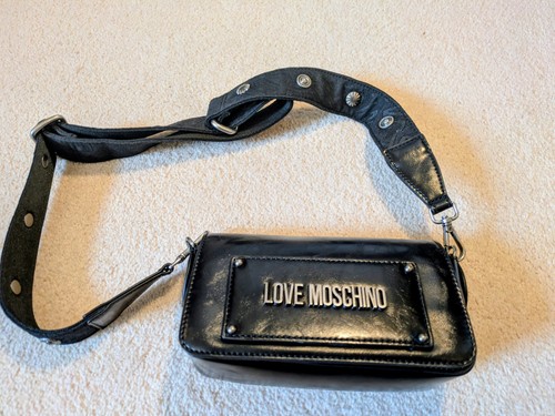 Moschino black leather - moschino,