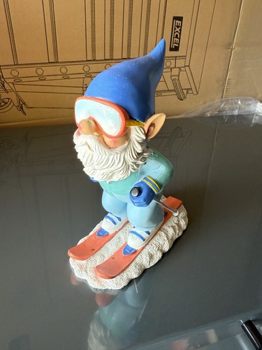 Skiing gnome elf ornament - gnome,