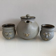 Studio Pottery Teapot & Mugs -