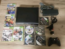 Xbox 360 Elite 120GB Black Console With Controller All Cables And 9 Games