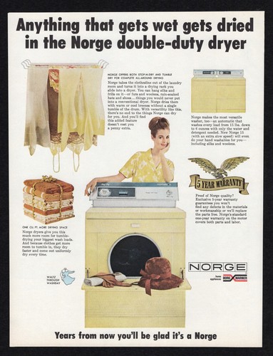 1965 norge double - duty, dryer