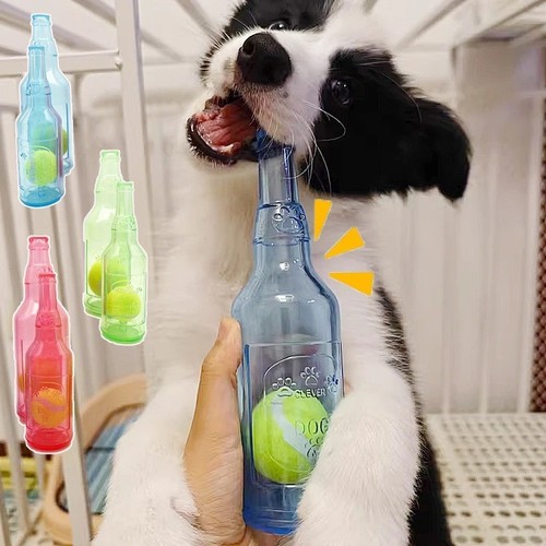Pet rubber bottle toy - rubber,