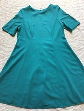 Betty Jackson. Black  Flared Teal Dress - Size 16