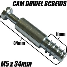 M5 x 34mm WOOD SCREW CAM DOWEL