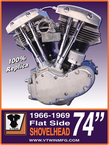 Flatside shovelhead engine - flatside,