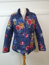 Joe Browns Lightweight Multicolour Floral Padded Zip Up Puffer Jacket Size 14