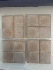 Bundle of 4 grey/brown speckled retro vintage H & R Johnson 4.25" ceramic tiles