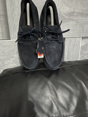 Navy blue suede - boat, /