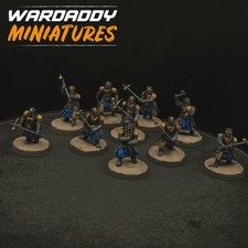 Pro Painted warhammer Lotr Dwarf Grimhammers ×10 #8 Hobbit Games Workshop MESBG