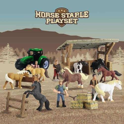 Dinobros horse toys stable - horse,
