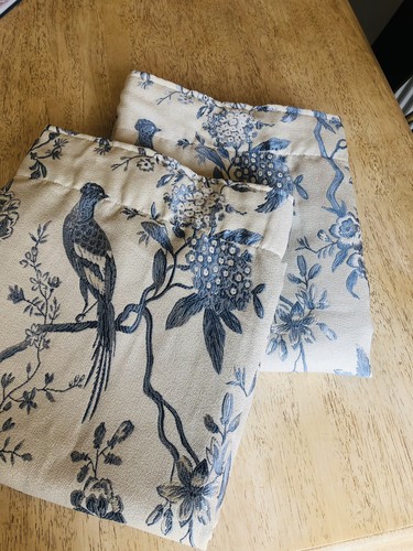 Curtains blue brocade - , paradise