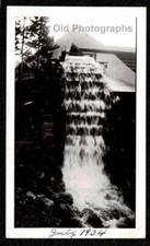 1934 MILL'S WATER WHEEL WORKING WATER CASCADING OLD/VINTAGE PHOTO- N136