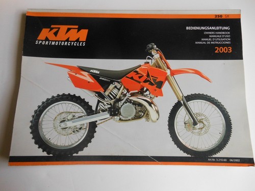 Ktm owner handbook 2003 - ktm,