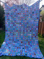 Crotchet granny square blanket - granny,