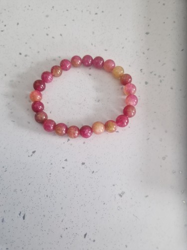 Watermelon tourmaline beaded - watermelon,