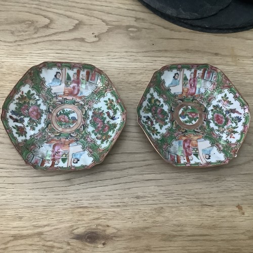 Pair chinese rose - rose, medallion